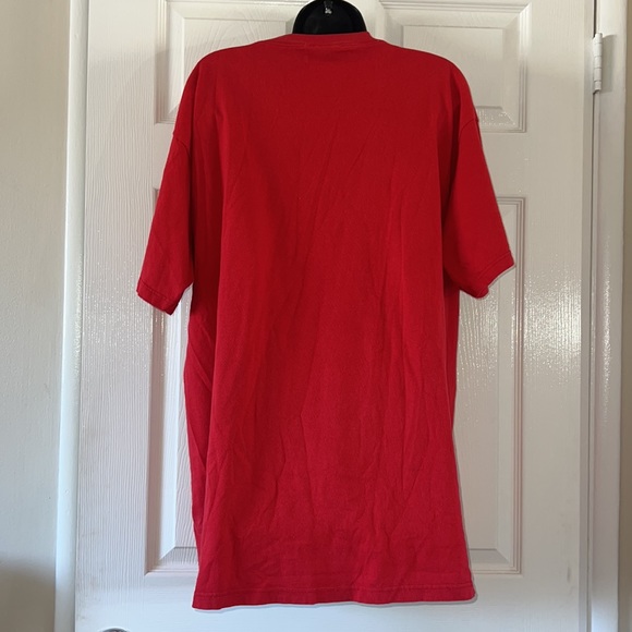 Vintage 90s Disney Mickey and Minnie Holiday Skiing One Size Shirt - Picture 2 of 7